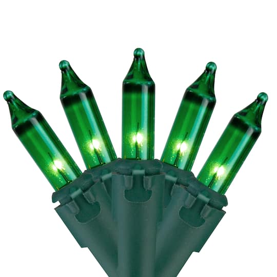 100ct. Mini Christmas String Lights with Green Wire
